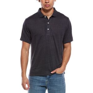 J.Mclaughlin Mens  Larkspur Linen Shirt, Blue